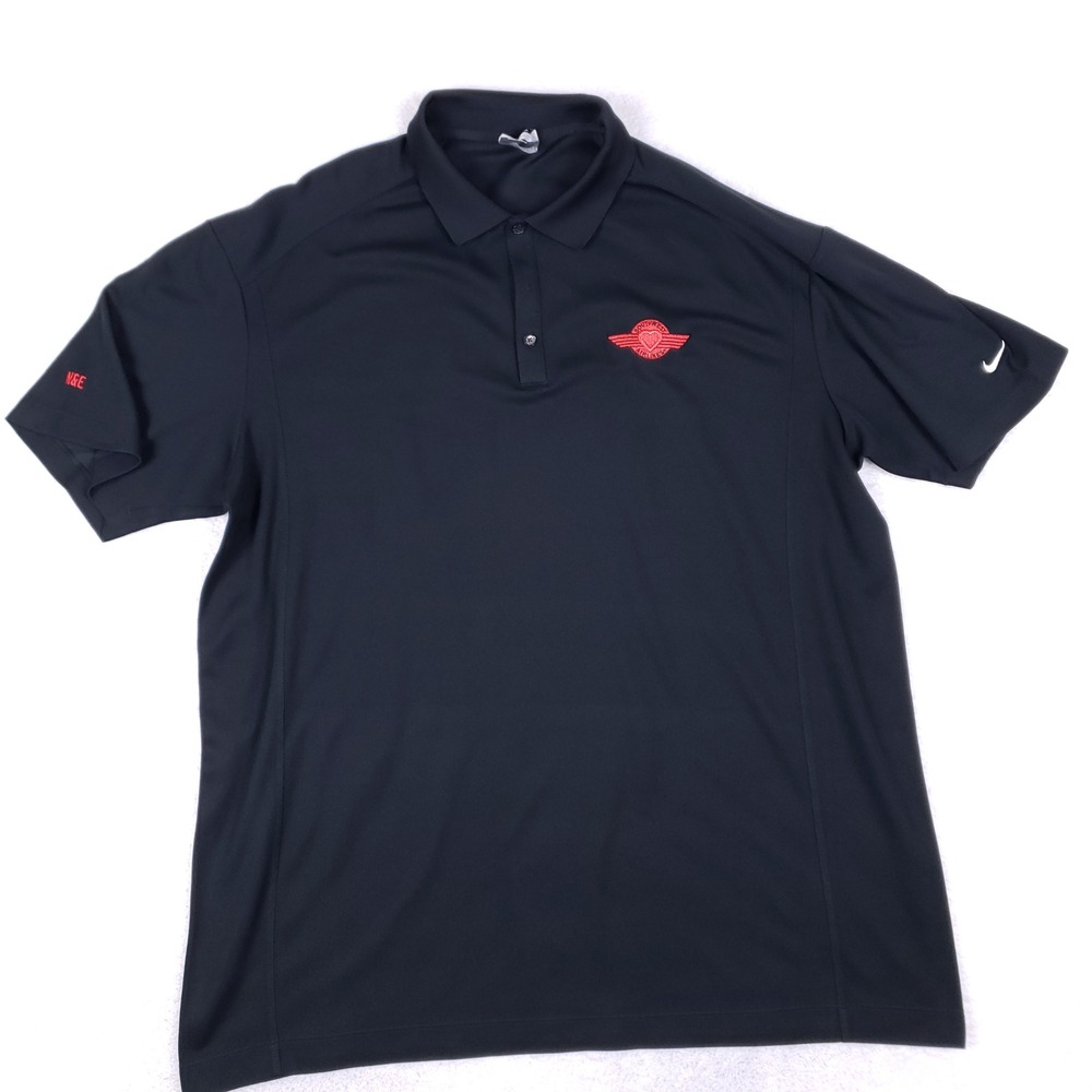 Nike Golf Mens 3XL Black Southwest‎ Airlines Dri-FIT Polo Shirt Short Sleeve 3TG